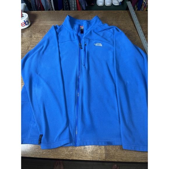 The North Face Tech Full Zip Fleece Jacket Monster Blue Size XXL Mens - Picture 1 of 11